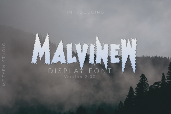 Malvinew 2.00 Display Font By mozyenstudio