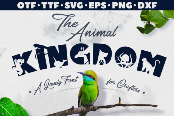 The Animal Kingdom Display Font By Anastasia Feya