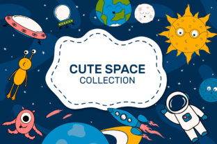 Cute Space Collection Gráfico Ilustrações para Impressão Por Kirill's Workshop 1