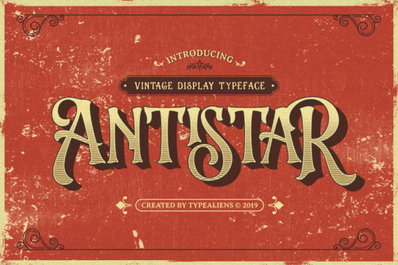 Antistar Display Font By typealiens
