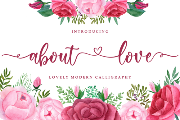 About Love Script & Handwritten Font By R. Studio
