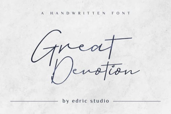 Great Devotion Script & Handwritten Font By EdricStudio