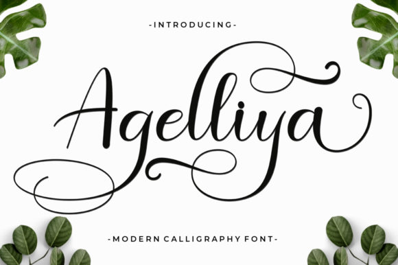 Agelliya Script & Handwritten Font By Black Studio