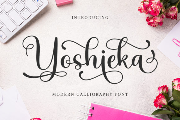 Yoshieka Script & Handwritten Font By Megatype