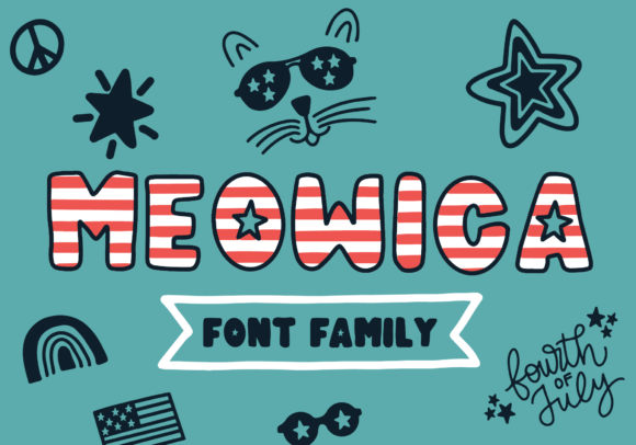 Meowica Display Font By The Pretty Letters