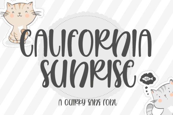 California Sunrise Skript-Schriftarten Schriftart Von Fallengraphic