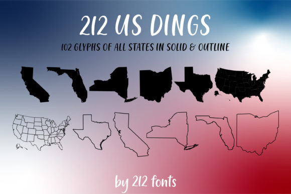 212 US Dings Dingbats Font By 212 Fonts
