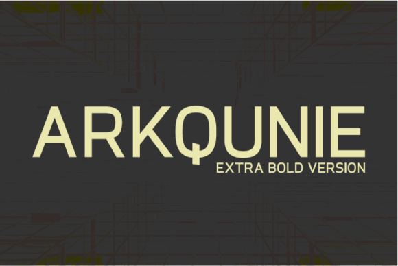Arkqunie Extra Bold Sans Serif Font By Nan Design