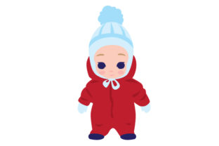 Baby in Snowsuit Baby Arquivo de corte de artesanato Por Creative Fabrica Crafts 1