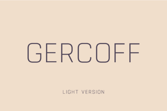 Gercoff Light Sans Serif Font By A Christie