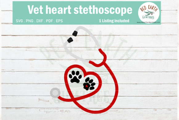 Vet Doctor Nurse Heart Stethoscope  Grafik Plotterdateien Von redearth and gumtrees