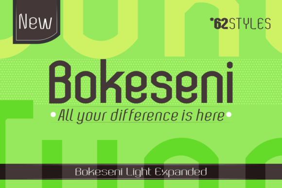Bokeseni Light Expanded Sans Serif Fonts Font Door audrykitoko