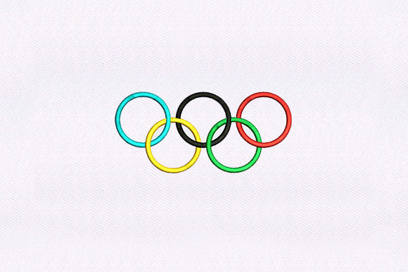 Olympic Logo Sports Embroidery Design By DigitEMB