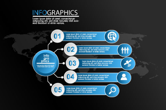 Blue Infographic Design Template Gráfico Infografía Por sartstudio