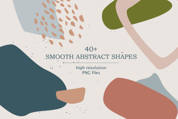 Modern Smooth Abstract Shapes Graphic Illustrations By Elena Dorosh Art