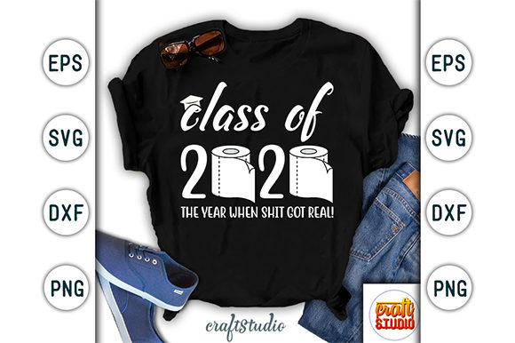 Class of 2020 the Year Design Graphic T-shirt Designs By CraftStudio
