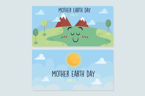 Mother Earth Day Hand Drawn Landscape Illustration Illustrations Imprimables Par april_arts
