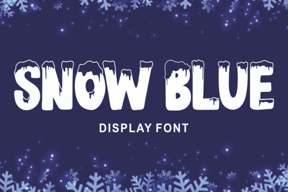 Snow Blue Display Font By Girinesia