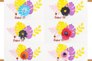 35 Rolled Flower| Paper Flower Templates Graphic 3D Flowers By LaSquare Paper Art 4