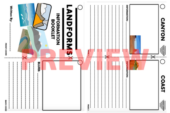 Landforms Student Booklet Graphic 4th grade By Saving The Teachers