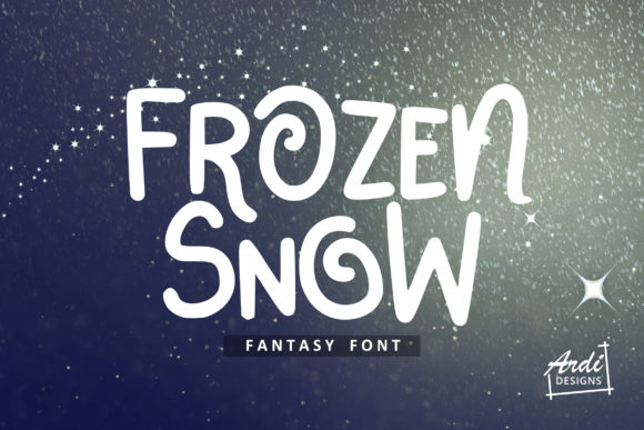 Frozen Snow Display Font By ArdiDesigns