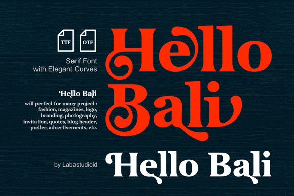 HelloBali Serif Font By Labastudioid