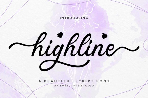 Highline Script & Handwritten Font By Subectype