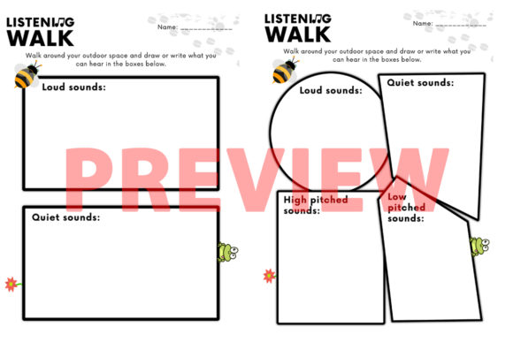 Listening Walk: Outdoor Sound Activity Graphic 1st grade By Saving The Teachers