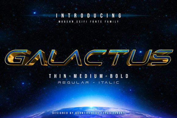 Galactus Display Font By Burntilldead
