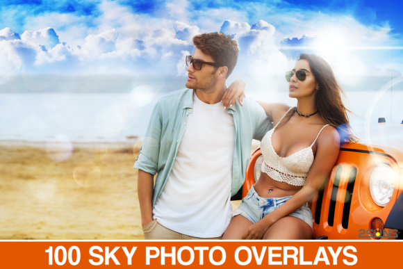 Blue Sky Overlays, Photoshop Overlay Graphic Actions & Presets By 2SUNS
