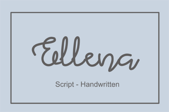 Ellena Script & Handwritten Font By nuraisyahamalia1729