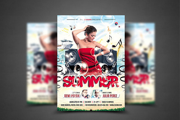 Summer Flyer Template Graphic Print Templates By Ciusan