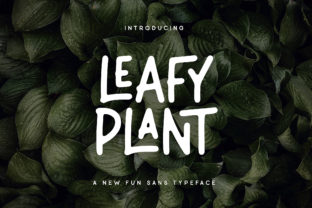 Leafy Plant Display Font By Wandery Supply 1