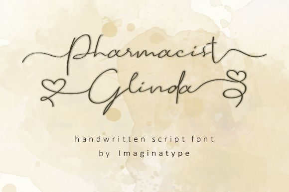 Pharmacist Glinda Script & Handwritten Font By nryntdw