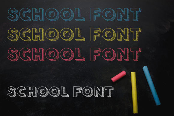 School Sans Serif Font By OWPictures