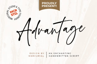 Advantage Script & Handwritten Font By Mercurial 1