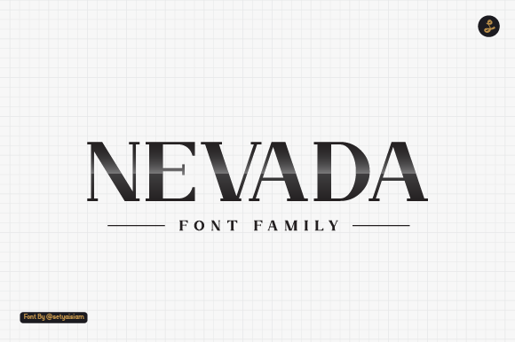 Nevada Font Slab Serif Font Di setyaisiam