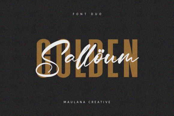 Salloum Golden Font Duo Display Font By Maulana Creative