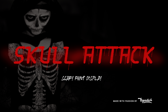 Skull Attack Display Font By Tigade std
