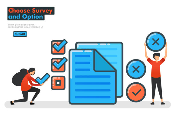 Landing Pages of Survey and Option Graphic Graphic Templates By setiawanarief111