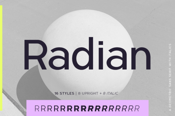 Radian Sans Serif Font By Ayca Atalay