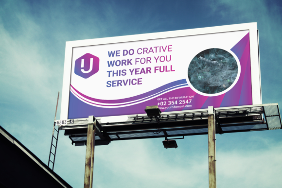 Billboard Advertising Template. Graphic Print Templates By Ju Design