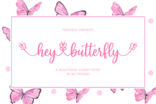 Hey Butterfly Script & Handwritten Font By NJStudio 1