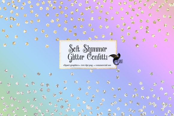 Soft Shimmer Glitter Confetti Overlays Graphic Illustrations By Digital Curio