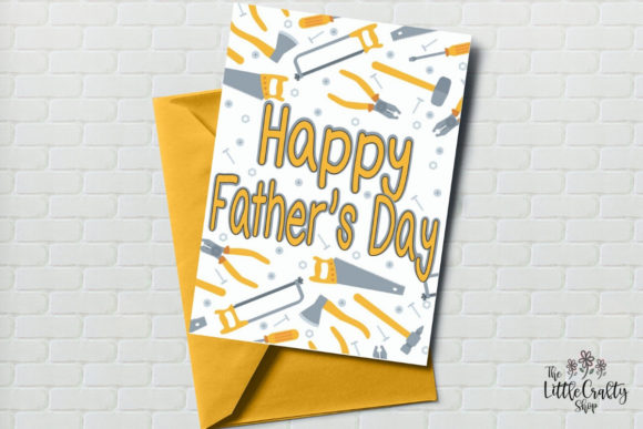 Happy Father's Day Printable Card Gráfico Modelos de Impressão Por The Crafty Shop
