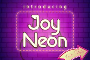 Joy Neon Display Font By nryntdw 4