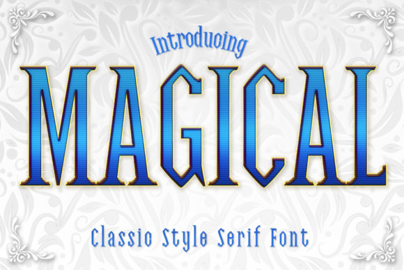 Magical Serif-Schriftarten Schriftart Von numnim