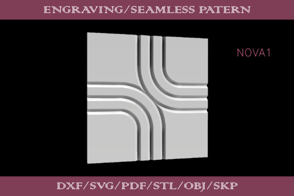 3D Panel Engraving Cut Pattern Nova 1 Graphic 3D SVG By svastudio