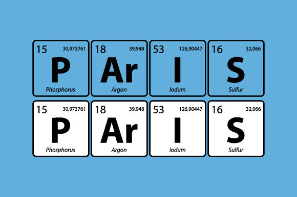 Paris Periodic Table Vector Graphic Illustrations By GraphicsFarm