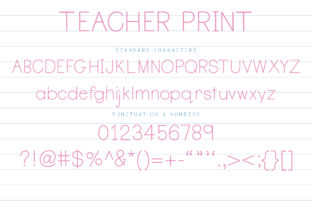 Teacher Print Fuentes Sans Serif Fuente Por browncowcreatives 2